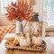 6 Pieces Fall Babys Breath Artificial Flowers Orange Gypsophila Bouquets, Bulk Real Touch Fake Silk Flowers for Fall Home DIY Floral Arrangement Thanksgiving Table Centerpiece Autumn Decoration